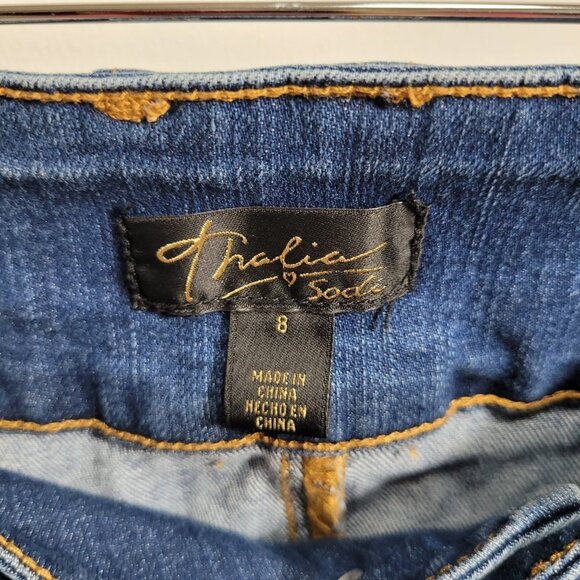 Thalia Sodi Jeans Women's sz 8 Double Button High Rise Skinny Denim Jeans - Picture 6 of 9